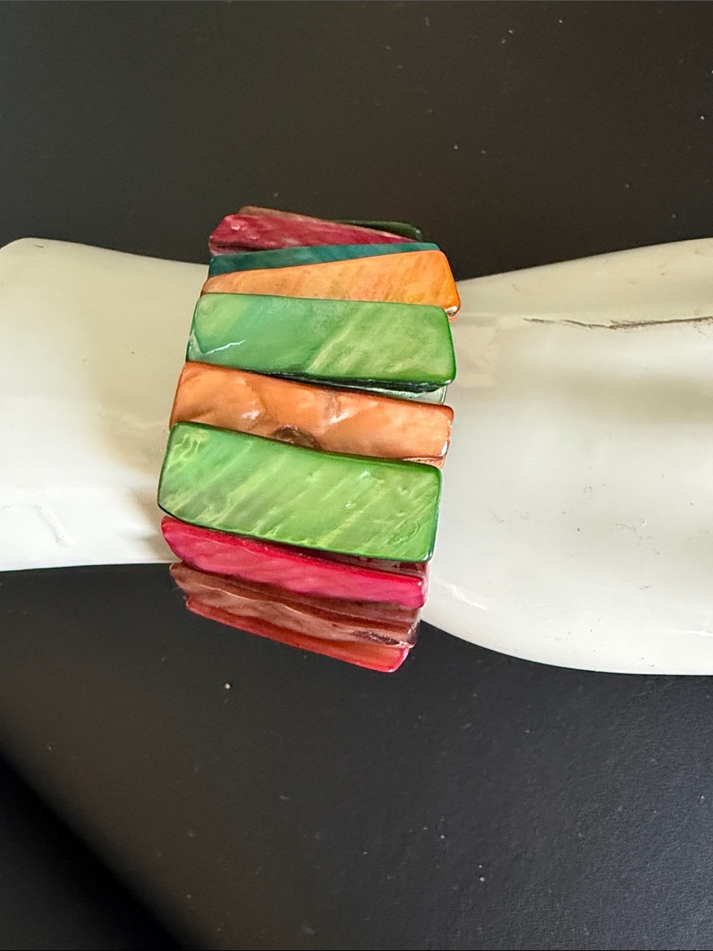 Colorblock Multicolor Stretch Bracelet - Women Accessories